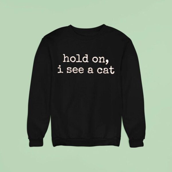 Hold On I See A Cat Cat Lover Sweatshirt