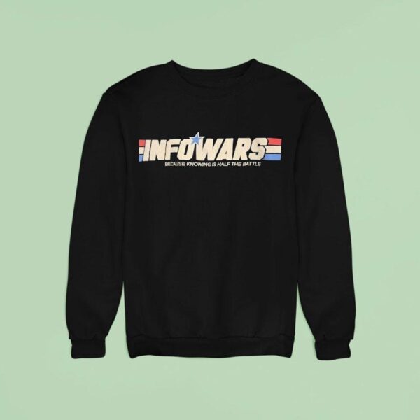 Infowars Because Knowing Is Half The Battle Style Gi Joe Logo Sweatshirt