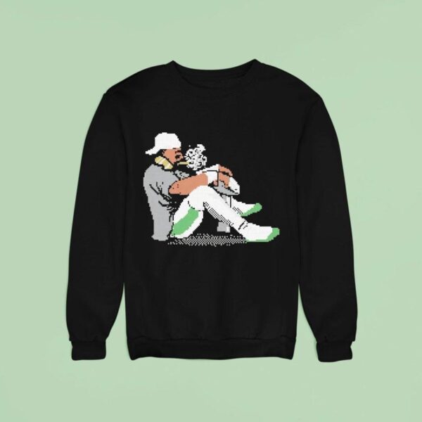 Jalen Hurts Smoking Philadelphia Eagles Football Pixel Sweatshirt
