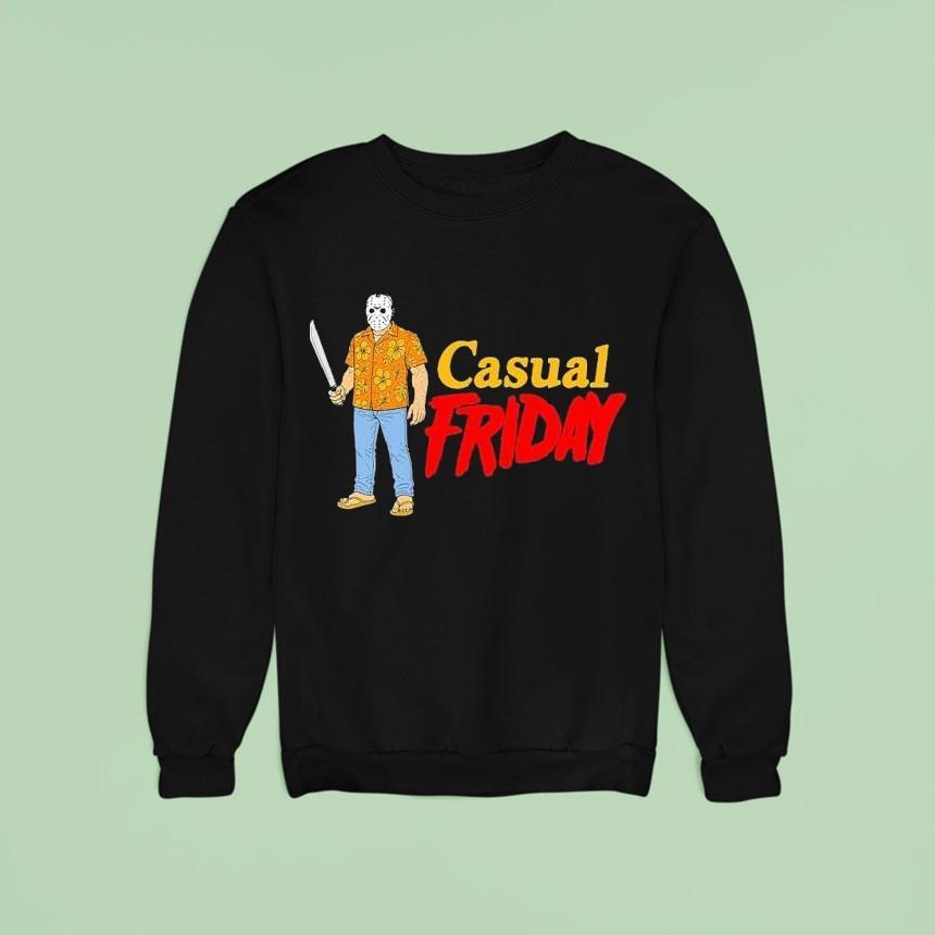 Jason Voorhees Casual Friday Halloween Sweatshirt Jason Voorhees Casual Friday Halloween Sweatshirt