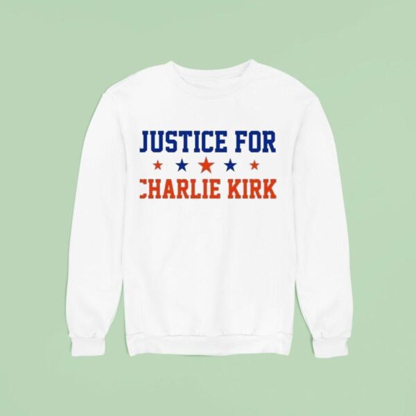 Justice For Charlie Kirk Patriotic Stars Sweatshirt