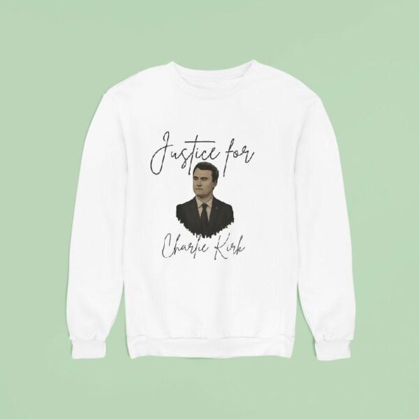Justice For Charlie Kirk Portrai Sweatshirt