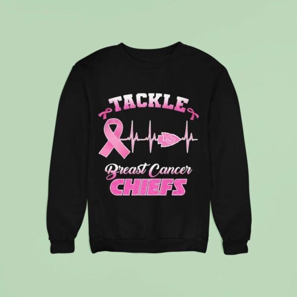 Kansas City Chiefs Tackle Breast Cancer Heartbea Sweatshirt