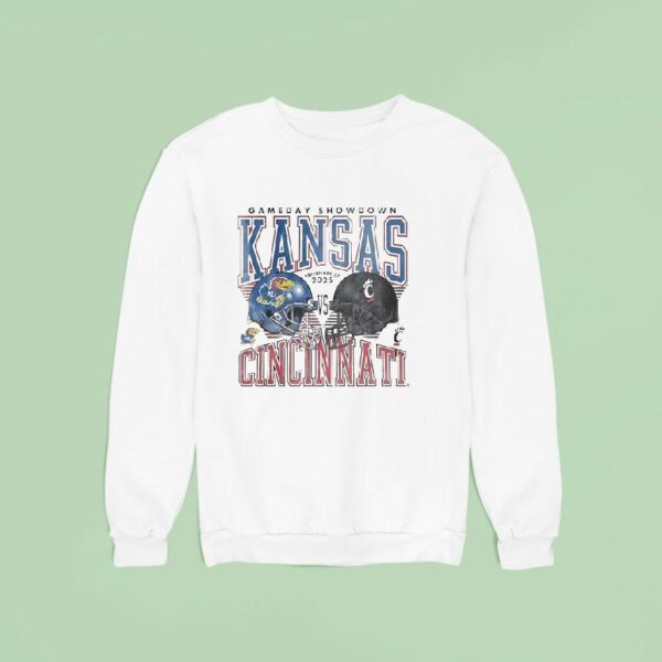 Kansas Jayhawks Vs Cincinnati Bearcats Football Helmet Sweatshirt