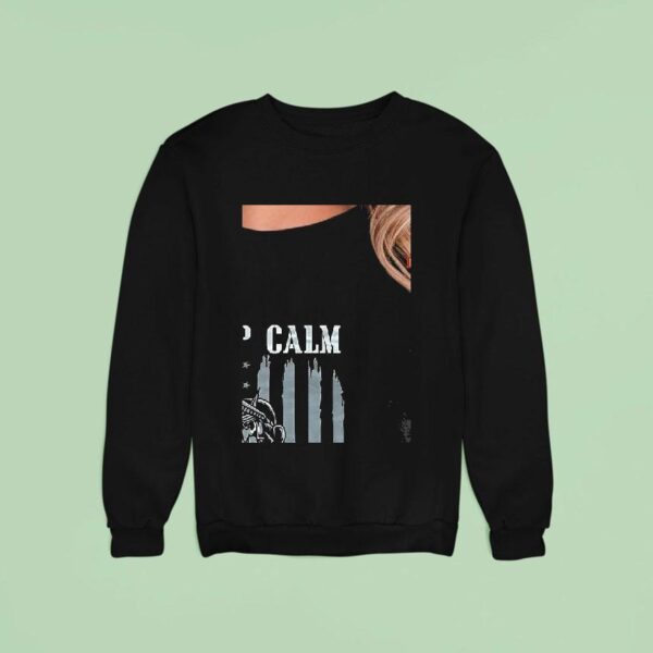 Keep Calm Stay Safe Statue Of Liberty Mask Toile Sweatshirt