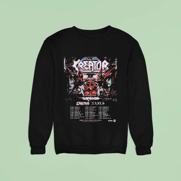 Kreator Krushers Of The World Uk And Europe Tour Dates Sweatshirt