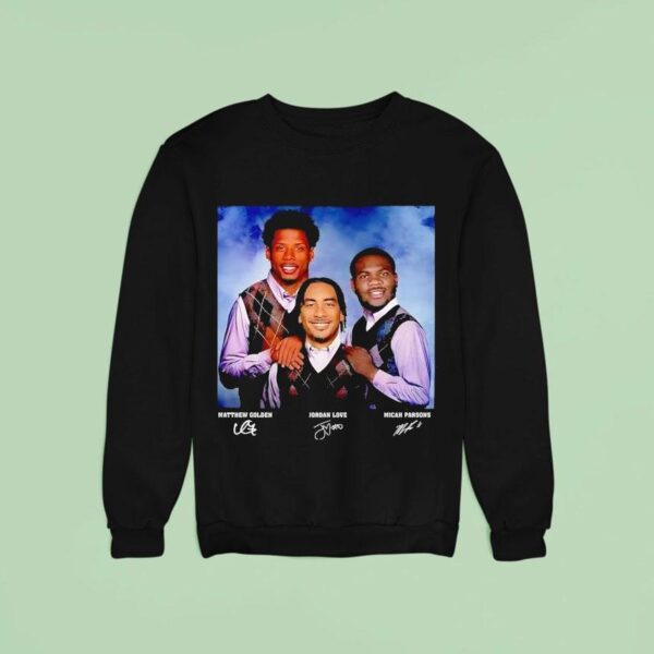 Matthew Golden Jordan Love Micah Parsons Brother Step Green Bay Packers Signatures Sweatshirt