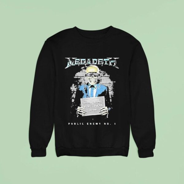 Megadeth European Event Public Enemy With Eu Tour Dates Sweatshirt
