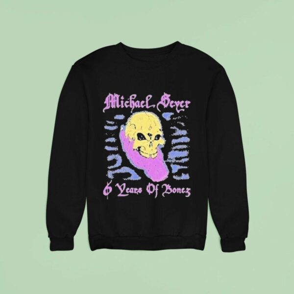 Michael Seyer Years Of Bad Bonez Tour Skull Sweatshirt