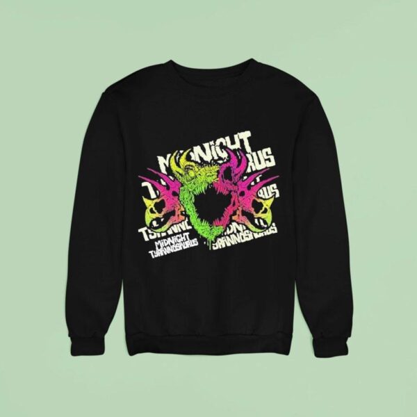 Midnight Tyrannosaurus Neon Sweatshirt