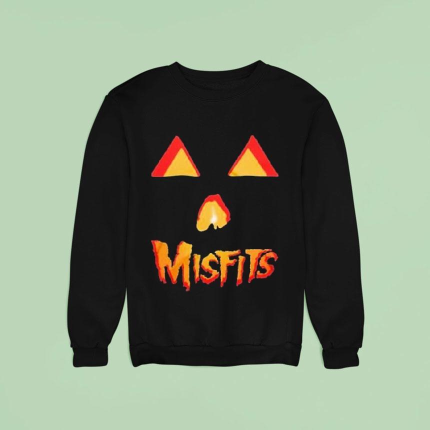 Misfits Jack O Lantern Halloween Logo Sweatshirt Misfits Jack O Lantern Halloween Logo Sweatshirt