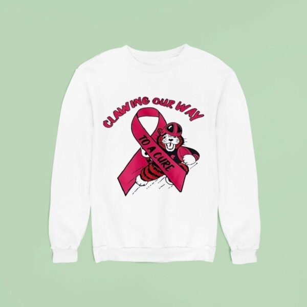 Obie Mascot Massillon Tigers X Breast Cancer Awareness Clawing Our Way To A Cure Sweatshirt