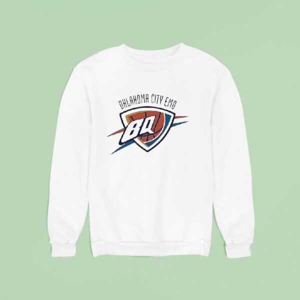 Oklahoma City Emo Style Oklahoma City Thunder Logo Parody Sweatshirt