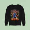Oklahoma City Skeleton Dribbling Basketball On Burning Cour Sweatshirt