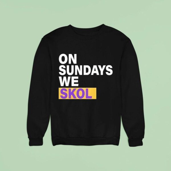 On Sundays We Skol Jj Mccarthy Minnesota Vikings Sweatshirt