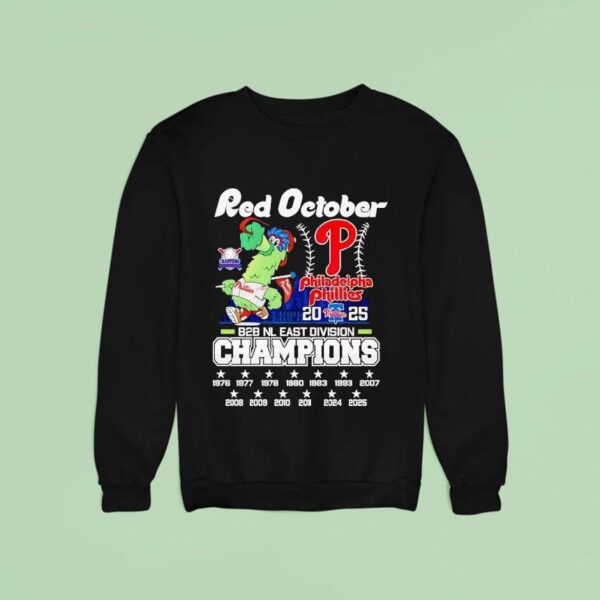Philadelphia Phillies Red October Bb Nl East Division Champions Sweatshirt