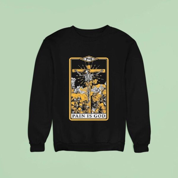 Pig Pain Is God Tarot Skeleton Sweatshirt