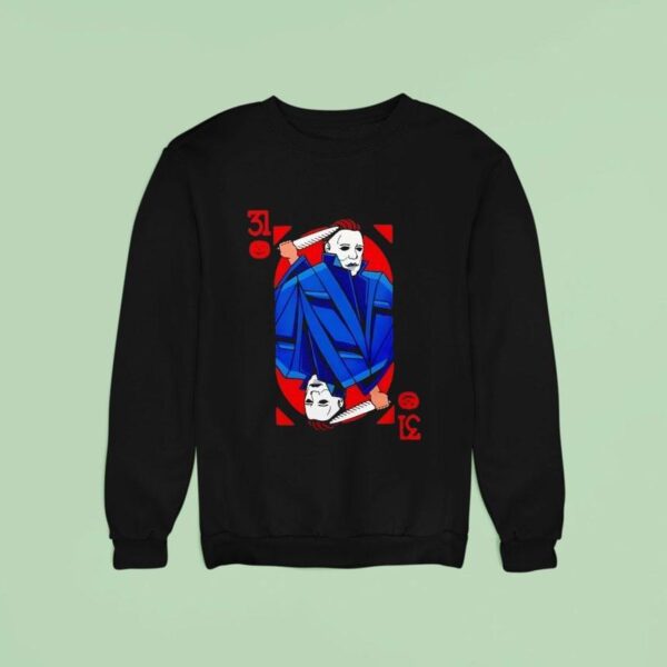 Premium Scary Michael Myers Halloween Horror Card Sweatshirt