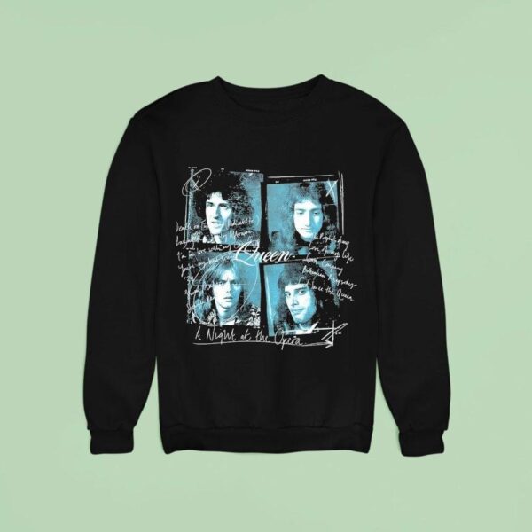 Queen A Night At The Opera Film Faded Sweatshirt
