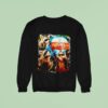 Raccoon With Dr Pepper Under Moon Sweatshirt