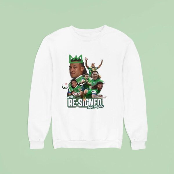 Re Signed Josh Papalii Canberra Raiders Club Sweatshirt