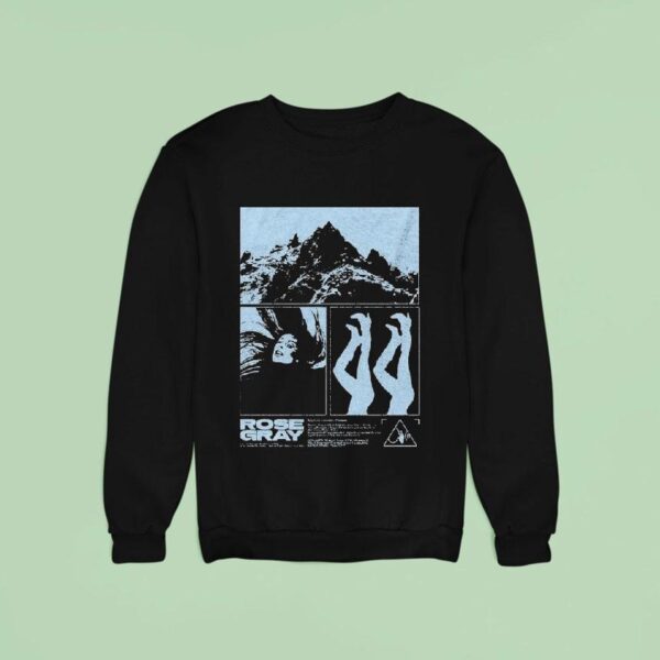 Rose Gray A Little Louder Please Black Album Sweatshirt