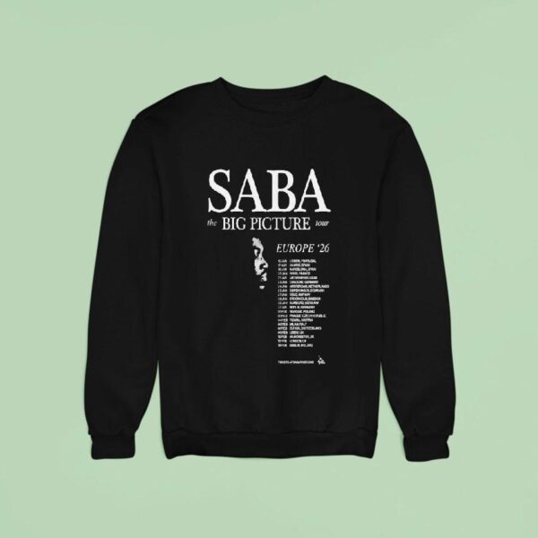 Saba Pivot The Big Picture Tour Dates Sweatshirt