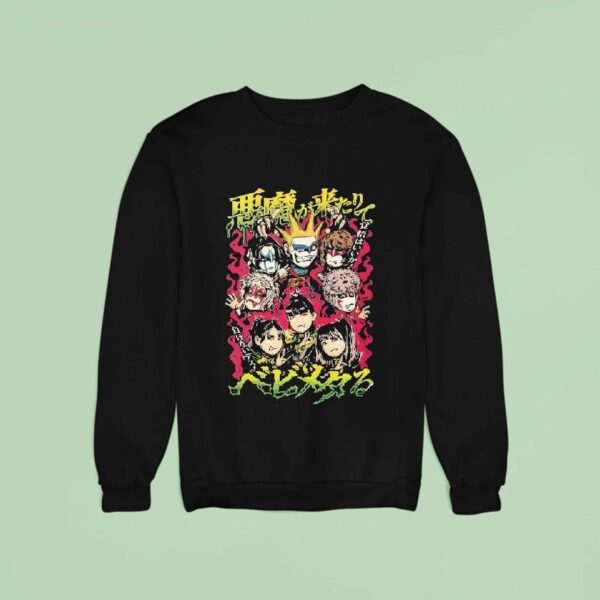 Seikima Ii Vs Babymetal By Yokoi Takeshi The Devil Comes On August Sweatshirt