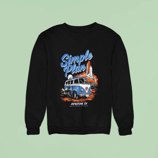 Simple Plan Houston Texas Tour Van Rocke Sweatshirt