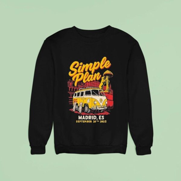 Simple Plan September Th Tour Madrid Es Sweatshirt