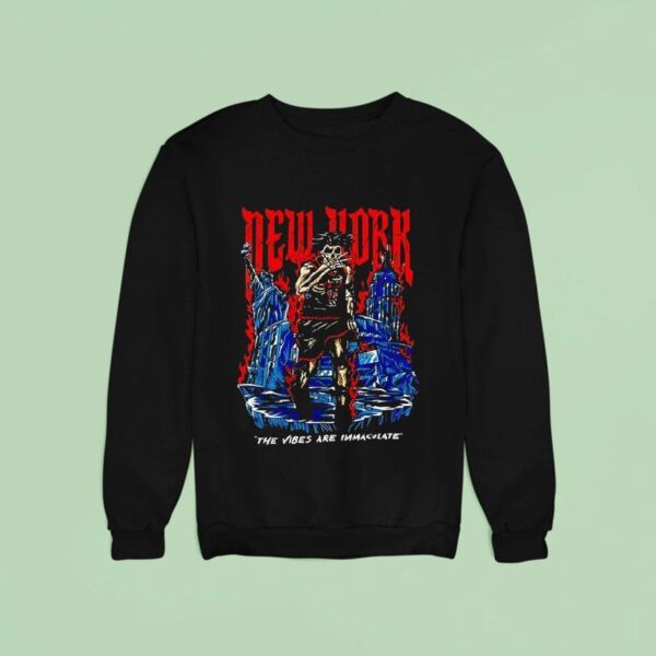 Skeleton Jalen Brunson The Vibes Are Immaculate New York Knicks Sweatshirt