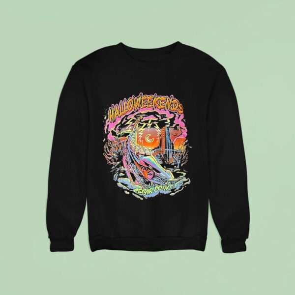Skeletons Halloweekends Cedar Poin Sweatshirt