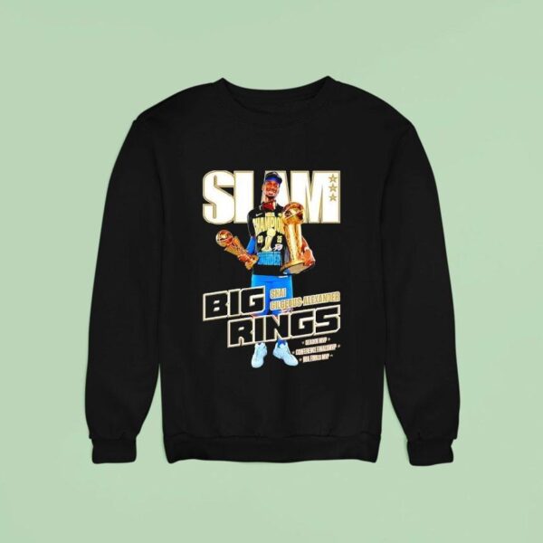Slam Shai Gilgeous Alexander Oklahoma City Thunders Basketball Big Rings Sweatshirt