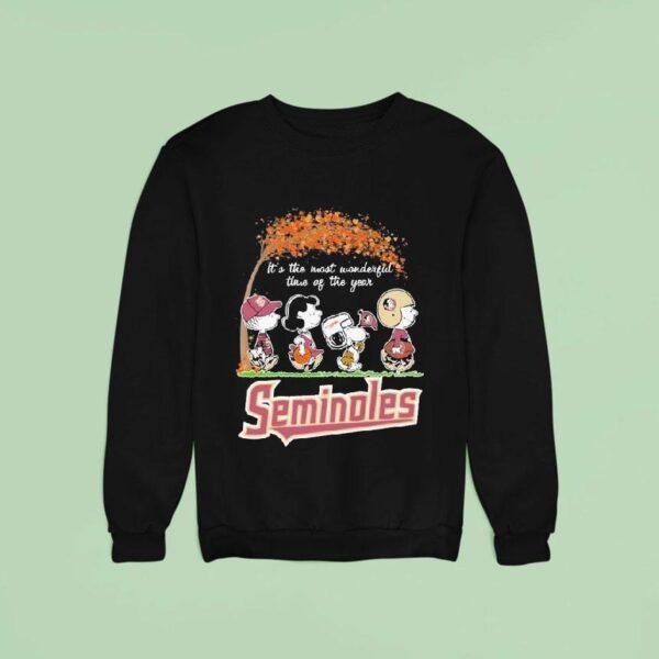 Snoopy And Friends The Peanuts Florida State Seminoles Fsu It S The Most Wonderful Time Of The Year Walking Sweatshirt
