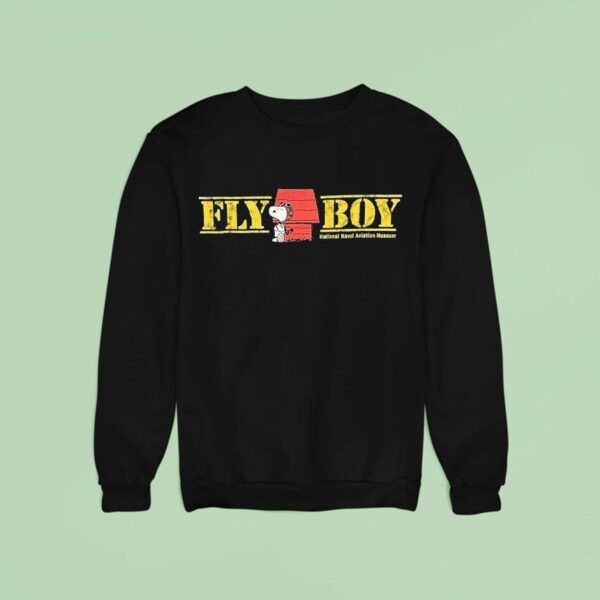 Snoopy The Peanuts Fly Boy National Naval Aviation Museum Sweatshirt
