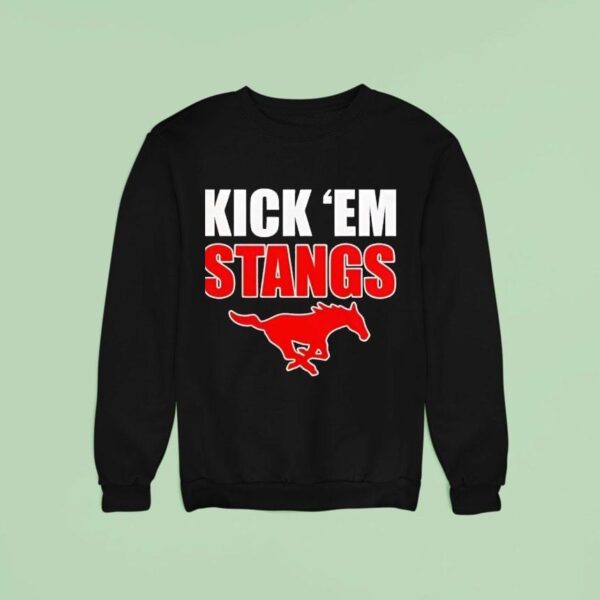 Southern Methodist University Smu Mustangs Kick Em Stangs Logo Sweatshirt