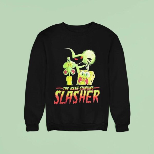 Squidward Tentacles And Squarepants The Hash Slinging Slasher Sweatshirt
