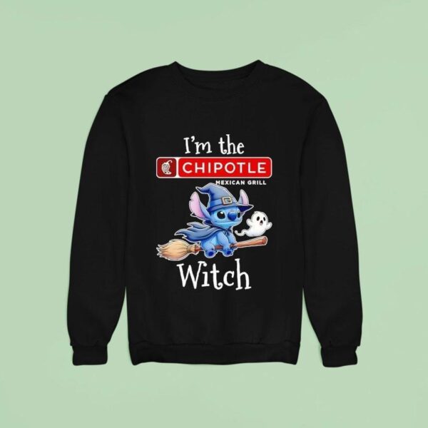 Stitch Ghost I M The Chipotle Mexican Grill Witch Halloween Sweatshirt