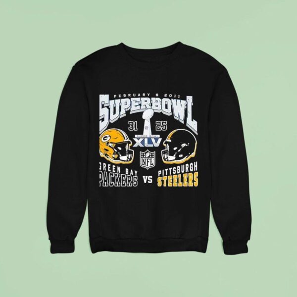 Superbowl Xlv Green Bay Packers Vs Pittsburgh Slers Sweatshirt