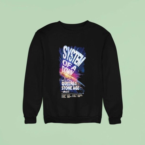 System Of A Down Queen Of The Stone Age Acid Bath Uk Europe Tour Dates Sweatshirt