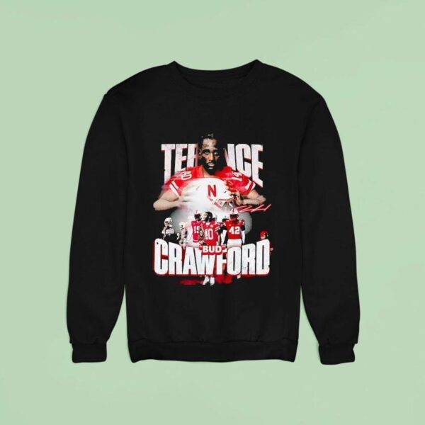 Terence Crawford Bud Nebraska Cornhuskers Football Signature Sweatshirt