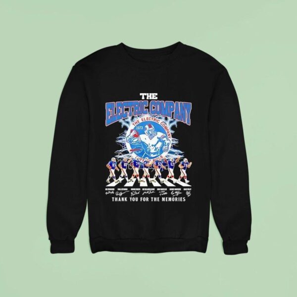 The Electric Company X Buffalo Bills Walking Across Thank You For The Memories Signatures Sweatshirt