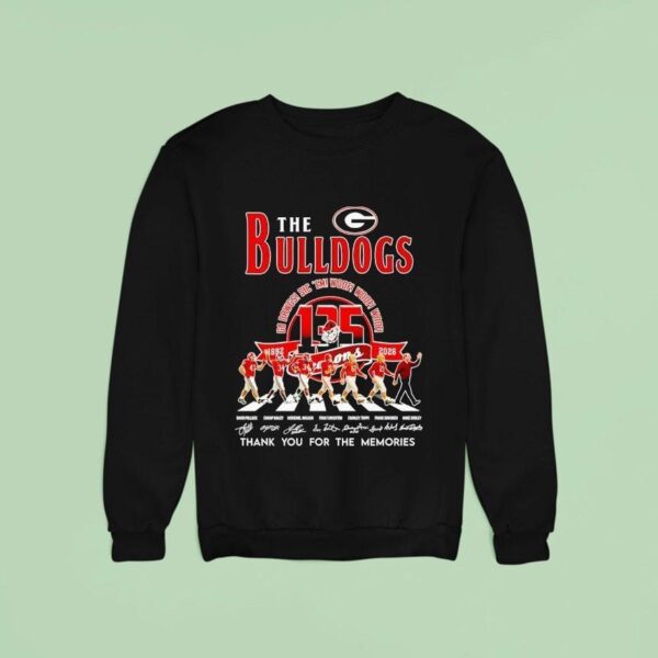 The Georgia Bulldogs Go Dawgs Sic Em Woof Woof Woof Thank For The Memories Signatures Sweatshirt