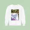 Three Silhouetted Girls Swords Heart Shaped Abstract Purple Magenta Cyberpunk Sweatshirt