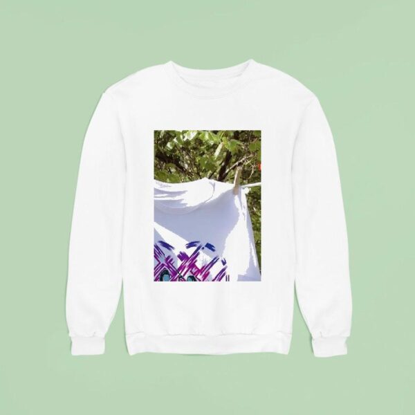 Three Silhouetted Girls Swords Heart Shaped Abstract Purple Magenta Cyberpunk Sweatshirt