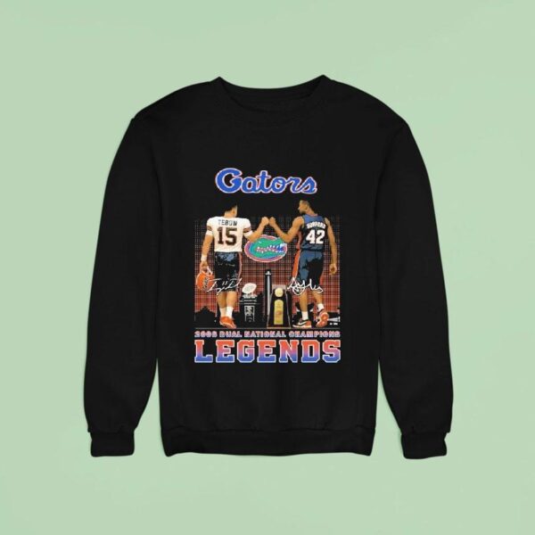 Tim Tebow X Al Horford Florida Gators Dual National Champions Legends Signatures Sweatshirt