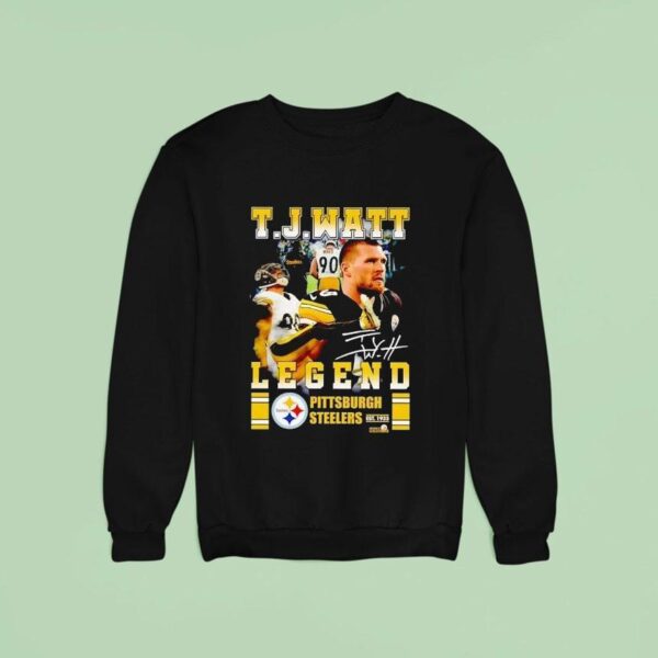 Tj Watt Legend Pittsburgh Slers Football Signature Sweatshirt