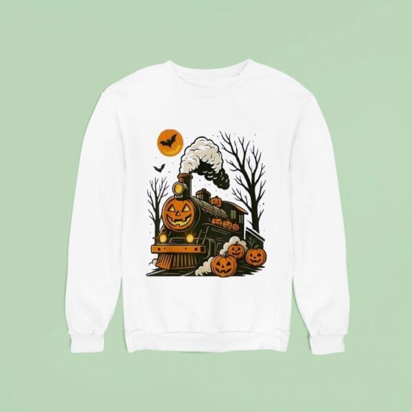 Trains Pumpkin Halloween Sweatshirt