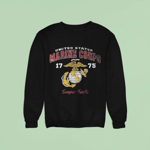 United States Marine Corps Semper Fidelis Eagle And Globe Sweatshirt