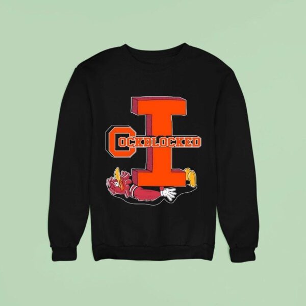 University Of Illinois Fighting Illini Logo And Mascot Cockblocked Sweatshirt